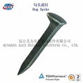 Railway  track spikes carbon steel plain oiled surface 