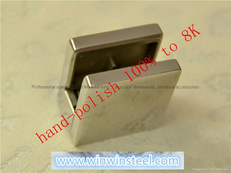 Stainless Handrail Fittings-Glass clamp 4