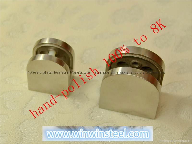 Stainless Handrail Fittings-Glass clamp