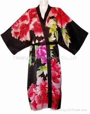 Pure Silk Hand-Painted Kimono,Pyjama