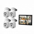 5MP Wi-Fi Pan Tilt Cameras and NVR Monitor Security System