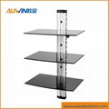 Audio video glass shelf  bracket DVD