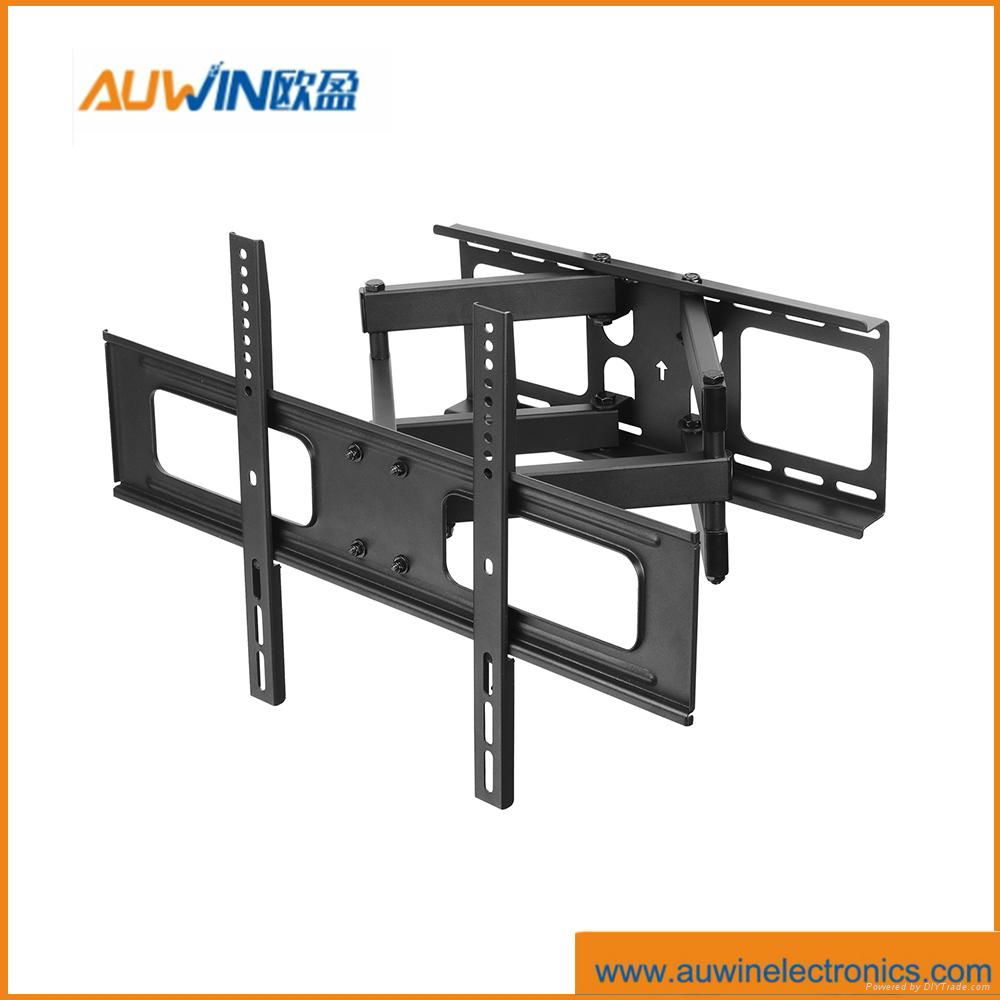 ultra slim full motion wall mount TV bracket 4