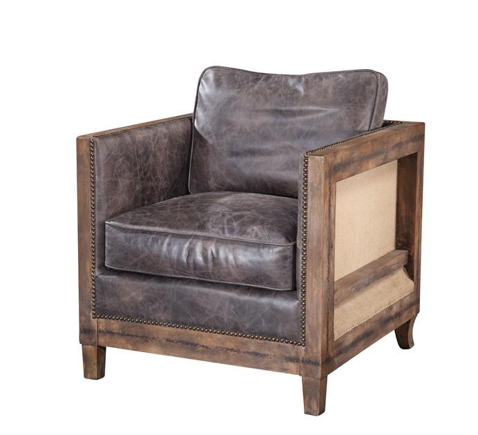 Wood Frame Leather Chair 2