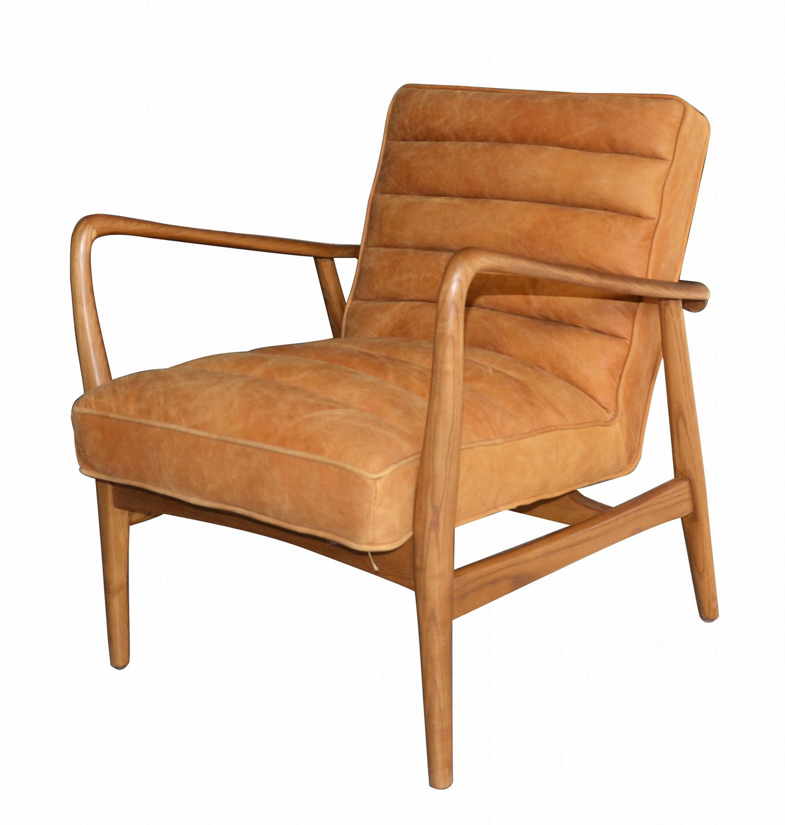 Wood Frame Leather Chair