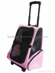 Deluxe Backpack Pet Carrier On Wheels