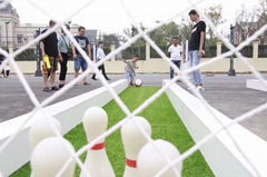 cuzu patented product soccer bowling game