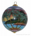 Inside painted Christmas Glass Ball 5