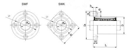 Flange Linear Bearing SWF,LMBF 2