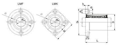 Flange Linear Bearing LMK 2
