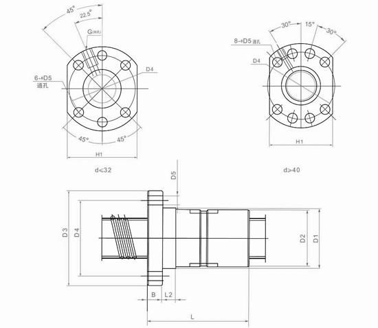 ZNZ Rolled Ball Screw Double Nut DF   2