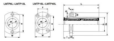 Flange Linear Bearing LMTP-L 2