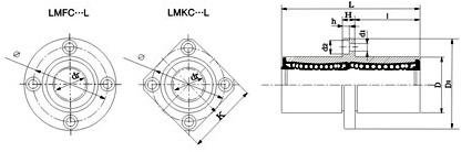 Flanged Linear Bearing LMKC-L 2