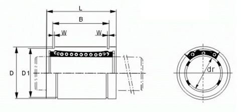 Steel Cage Ball Bearing KB-GA,LME-GA 2