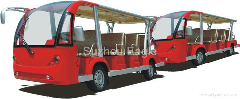 CE Approved Electric minibus with trailer