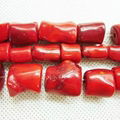 Red coral beads and strands