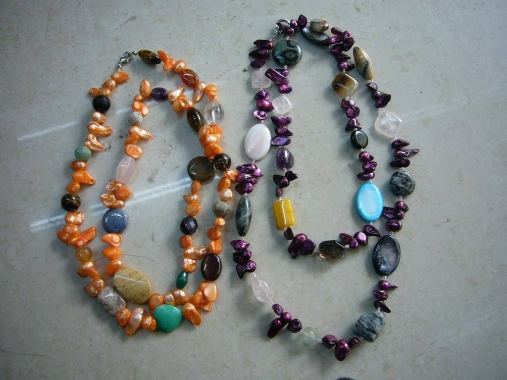 Gemstone with pearl necklace  4