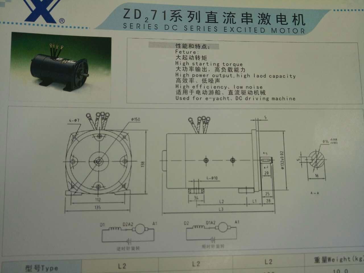 ZD71 SERIES DC SERIES EXCITED MOTOR 3