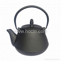 1 Liter cast iron teapot with pleasing circular pattern