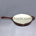 Round Cast Iron Skillet With Handle,  1