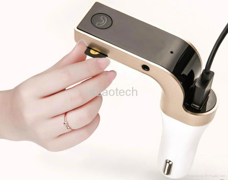 bluetooth car kit handsfree fm transmitter mp3 player 2