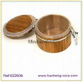 bamboo bath salt jar
