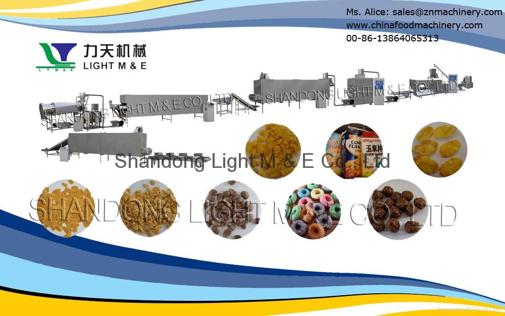 Corn flakes ( breakfast cereals) processing line 3