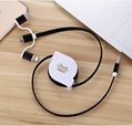 3-in-1 Retractable USB Cables(Lighting + Type-C + Micro USB) 2A Fast Charge 7