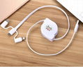 3-in-1 Retractable USB Cables(Lighting + Type-C + Micro USB) 2A Fast Charge 8