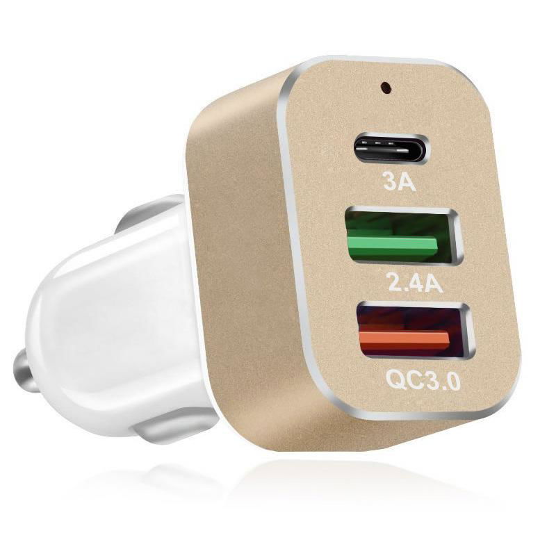 QC3.0 USB Fast Car Charger with Type-C port 2