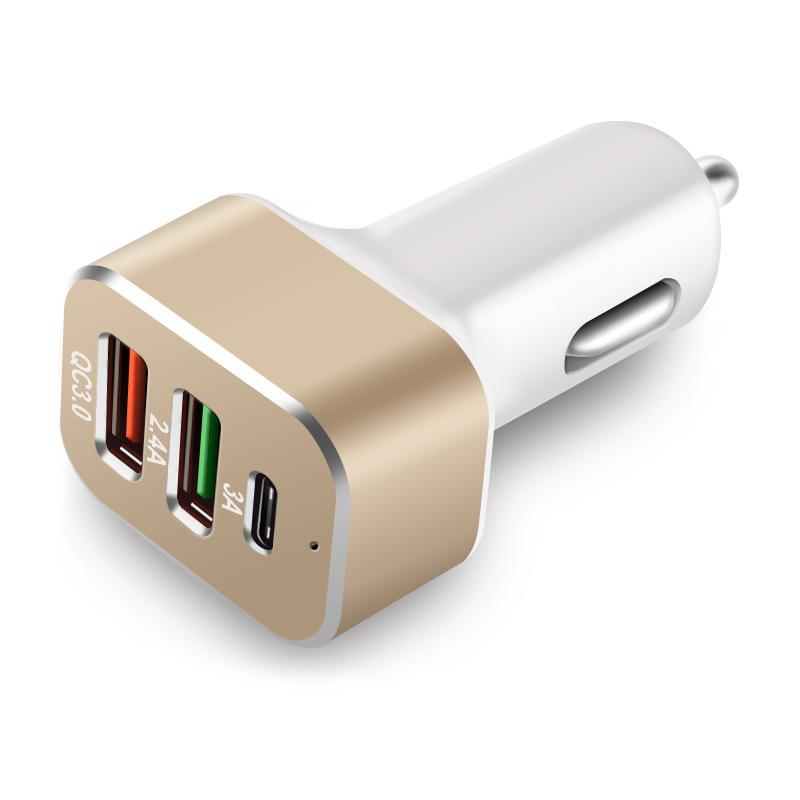 QC3.0 USB Fast Car Charger with Type-C port 3