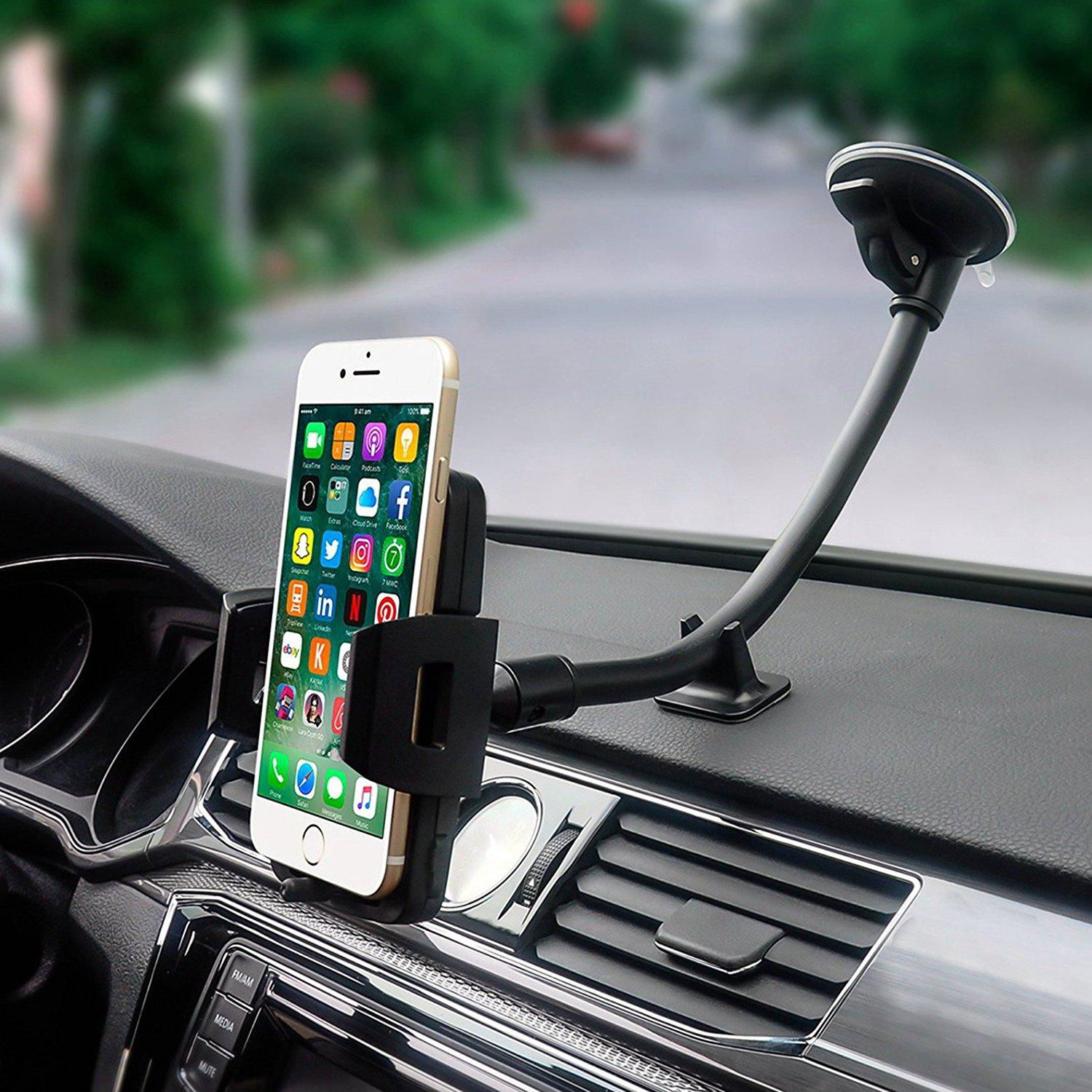Long Arm Car Truck phone iphone mount holder cradle for Smartphone(3.5" to 6.0")