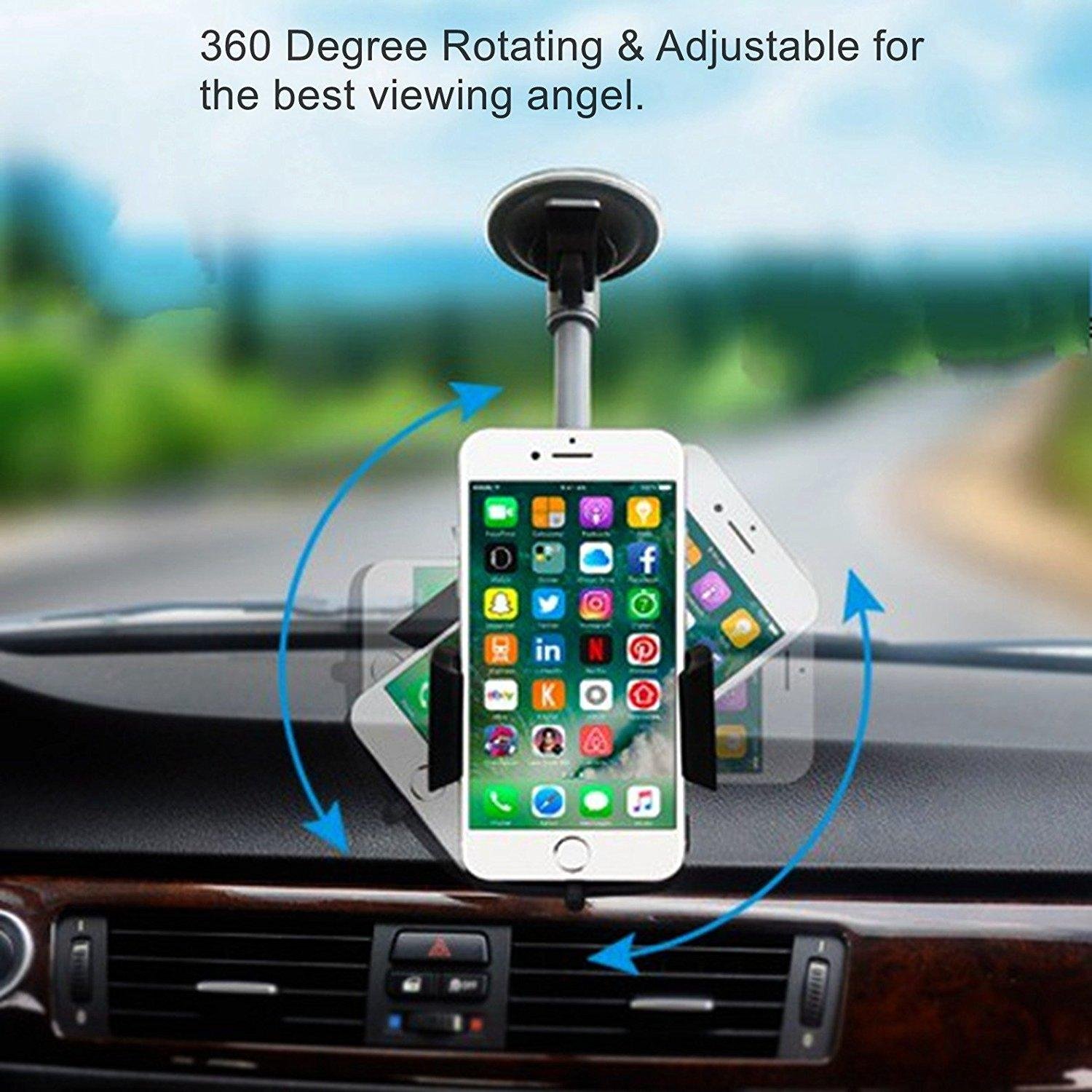 Long Arm Car Truck phone iphone mount holder cradle for Smartphone(3.5" to 6.0") 2
