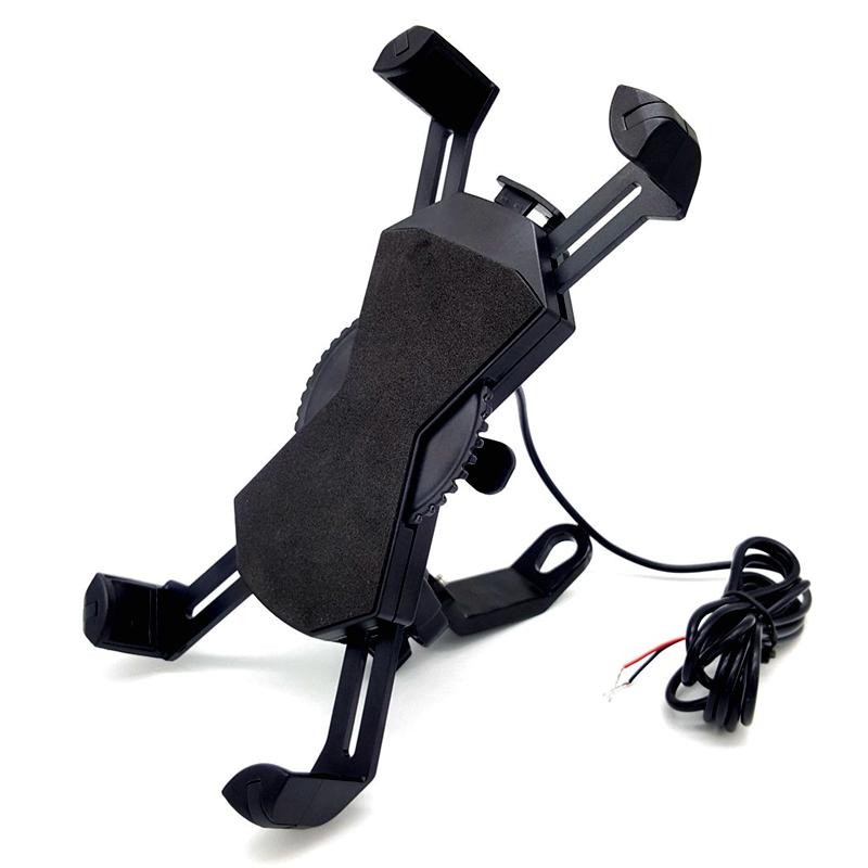 Universal Motorcycle Phone Mount With 5V 2A USB Charger for smartphones