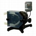 AC motor peristaltic pump fluid transfer in industrial application