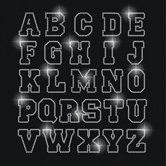 Sell Alphabets Rhinestone Transfer Hotfix