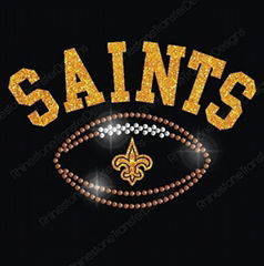 Hotfix Saints Football Rhinestone Transfer