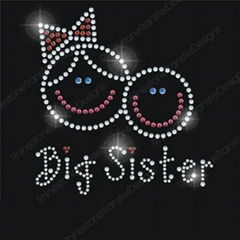 Big Sister Hotfix Rhinestone Motif