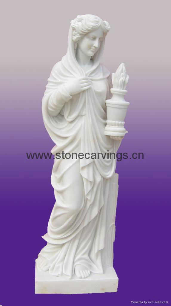 white marble statue