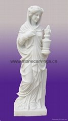 white marble statue