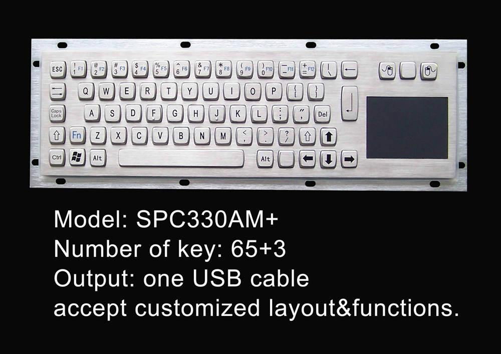 metal keyboard with touchpad