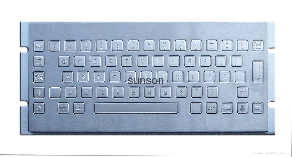 stainless steel industrial kiosk metal keyboard