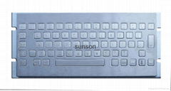 stainless steel industrial kiosk metal keyboard