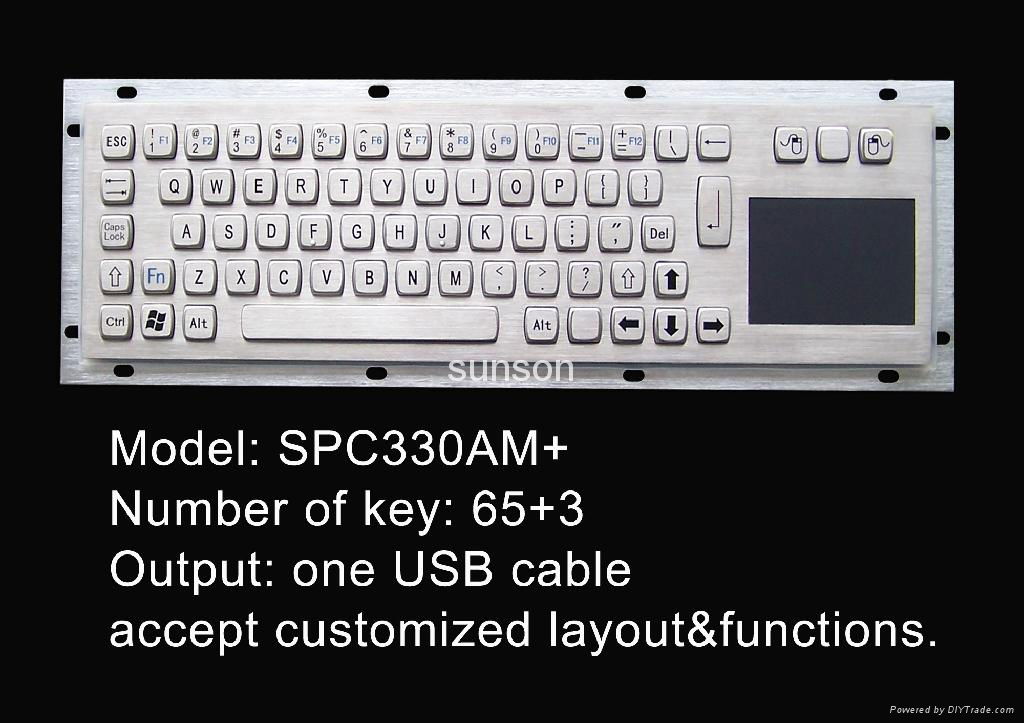 industrial metal keyboard with touchpad