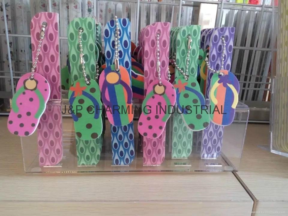 emery board,nail file with printing,with chain