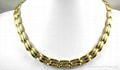 Gold Stainless Steel Link Magnetic Bracelet 