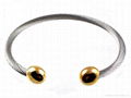 Stainless Steel Gold End Magnetic Bracelet