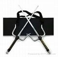 Martial Arts Kung Fu Karate 19.5" and 21'' Overall Silver Metal Practice Sai  1