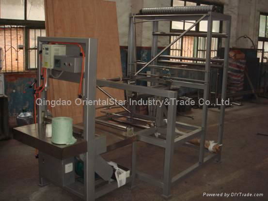 Gauze roll folding and rewinding machine(4 ply rolls)