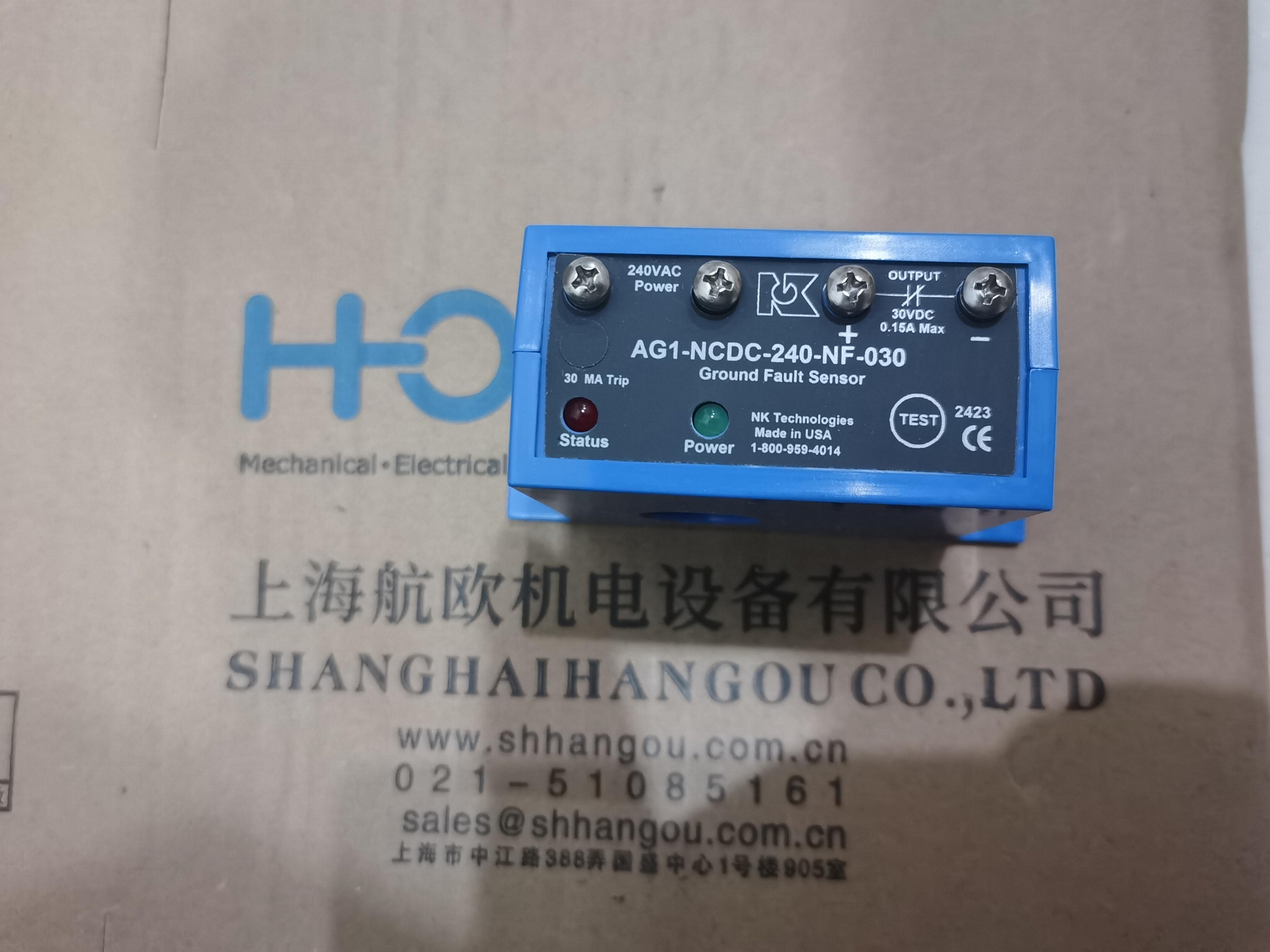 NK technologies接地故障傳感器AG3-SDT1-24U-ENE-TR3N 3